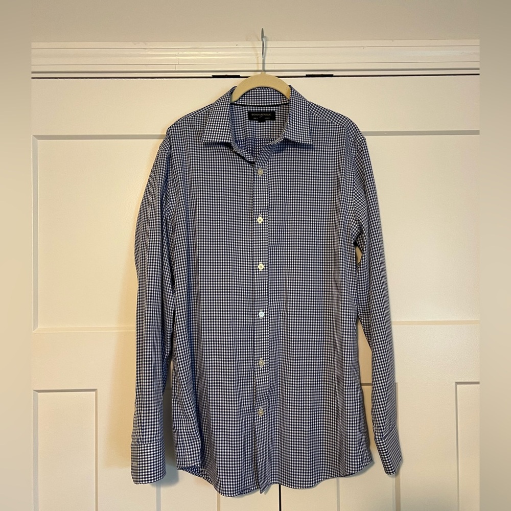 Men's Blue Checkered Shirt